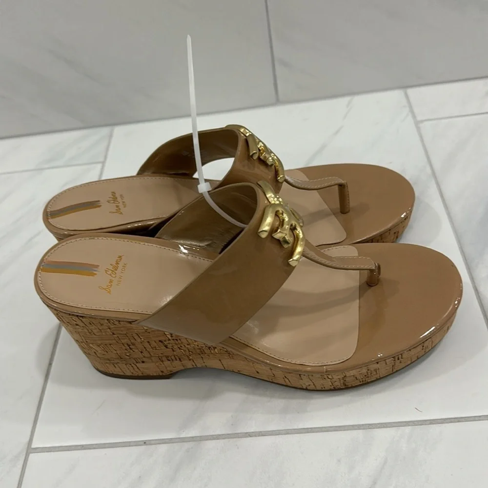 NEW! Sam Edelman Yardlie Emblem Platform Wedge Sandals - Size 10